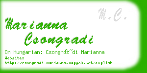 marianna csongradi business card